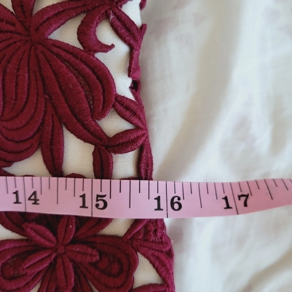 J. Crew Collection Burgundy Floral Dress - Picture 15 of 16